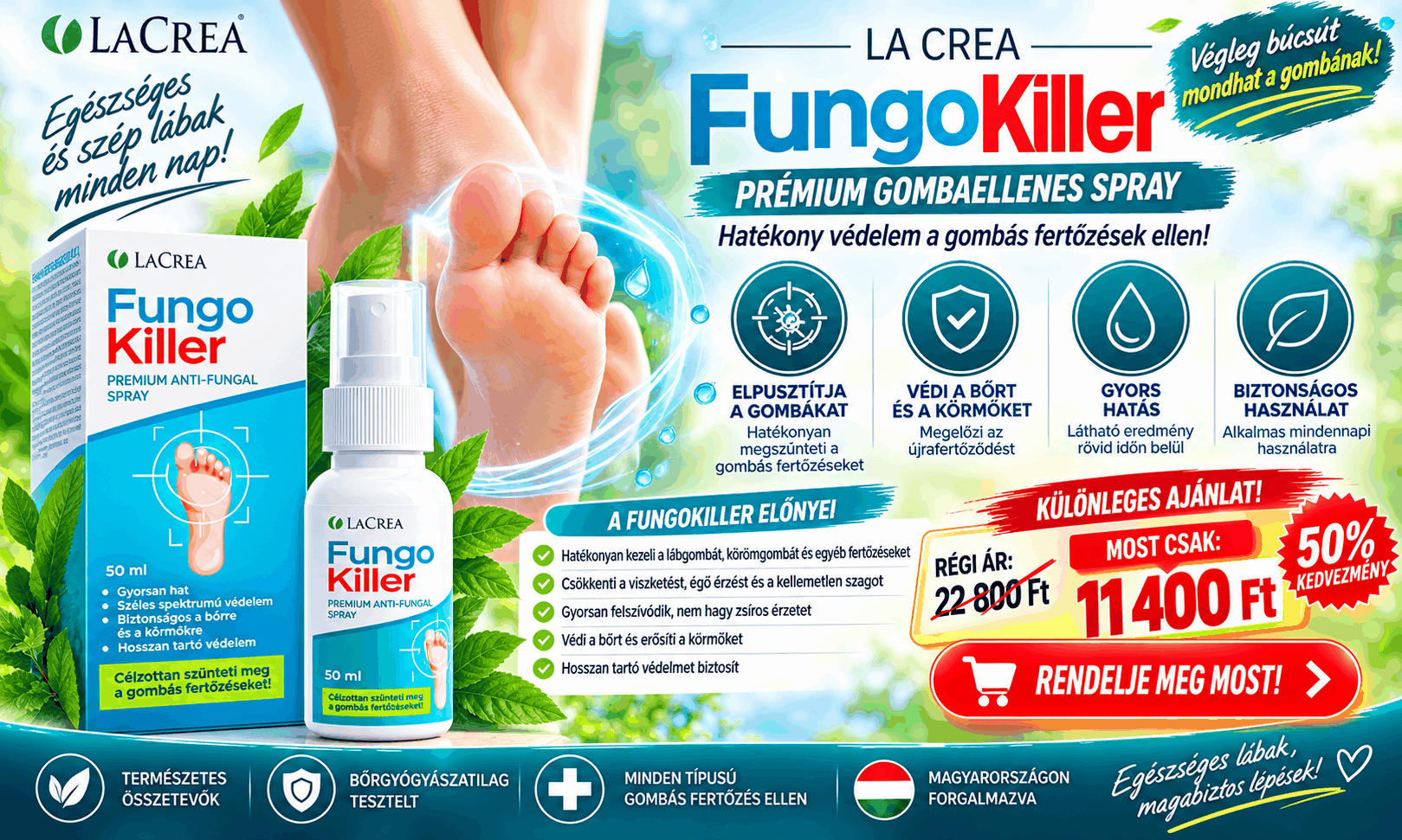 FungoFresh Magyarország — Hivatalos Lábápoló Spray